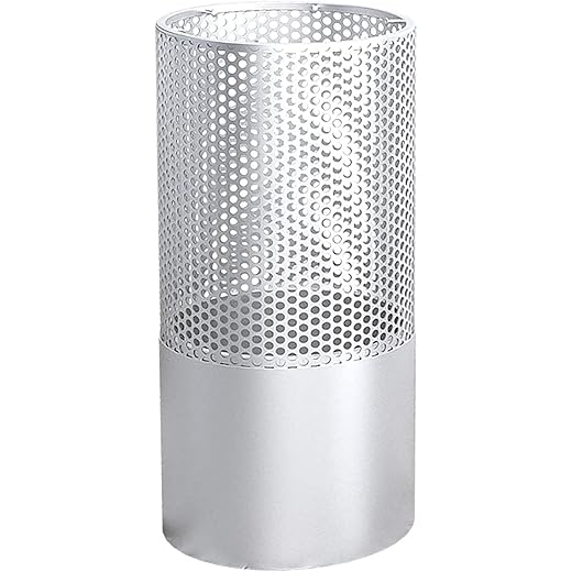 Modern White Umbrella Stand - Metal Bucket