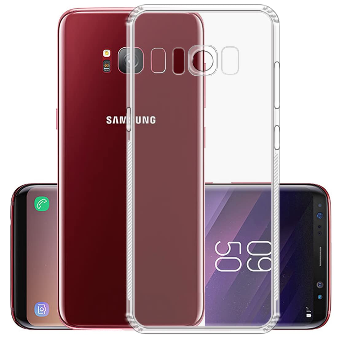 Casotec Slim Soft Silicon *Anti Dust Plug* Shockproof Transparent TPU Back Case Cover for Samsung Galaxy S8 4G - Clear (B0BFHRD2T4) Amazon Price History, Amazon Price Tracker