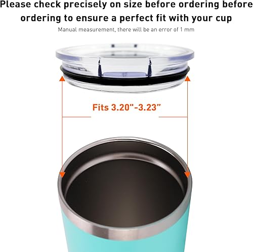 Miniatura 3 de NETRIWOW 2 tapas de vaso de repuesto de 20 onzas para YETI, fundas de repuesto a prueba de salpicaduras compatibles con Rambler, para Old Style