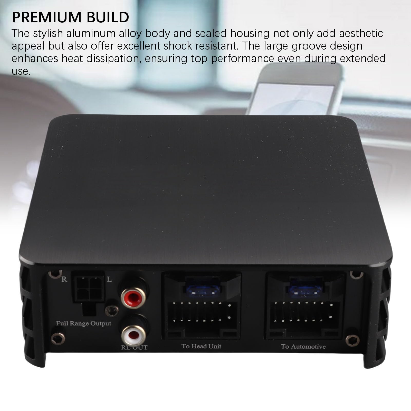 Amplificateur de voiture DSP 320 W Classe de puissance maximale AB avec entrée 4 canaux, amplificateur automobile pour systèmes stéréo de voiture Android pour améliorer (6 Channels)
