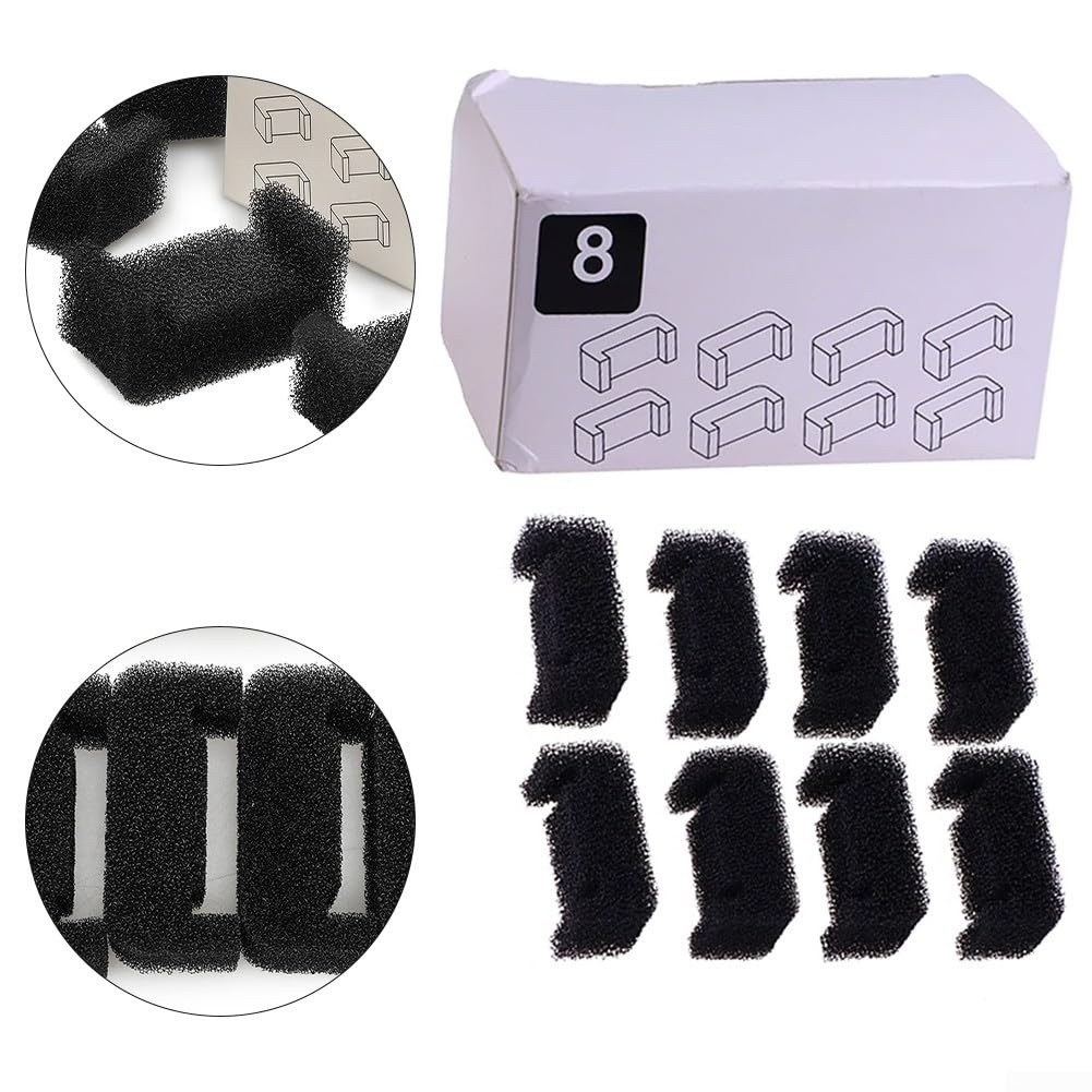 8-Pack Black Sponge Filter for Cat Dog Water Fountain Dispenser - 6 cm Foam Replacement Soft Dense Foam — view 4