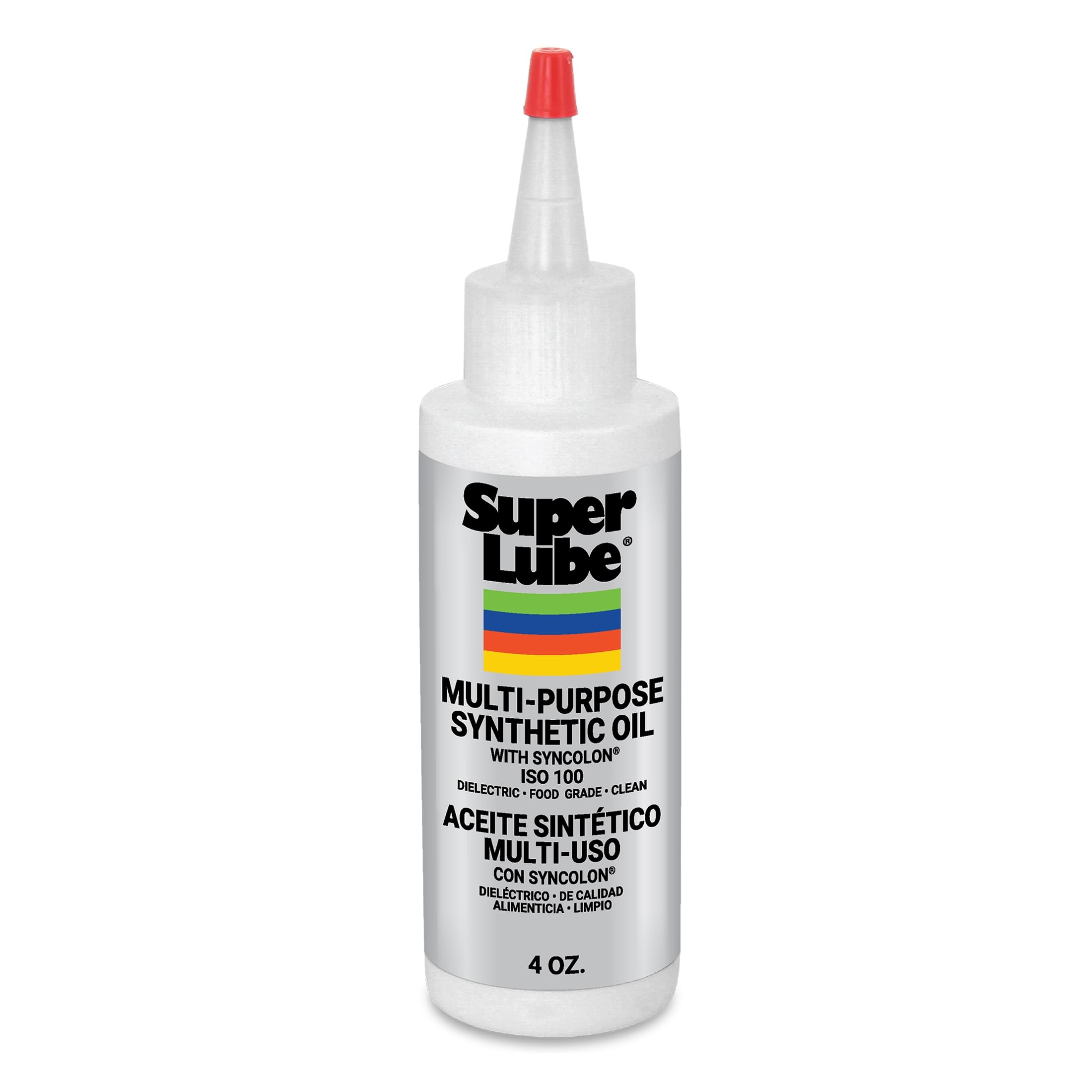 Super Lube 51004 Synthetic Oil with PTFE, High Viscosity, 4 oz Bottle,Translucent white(Packaging may vary)