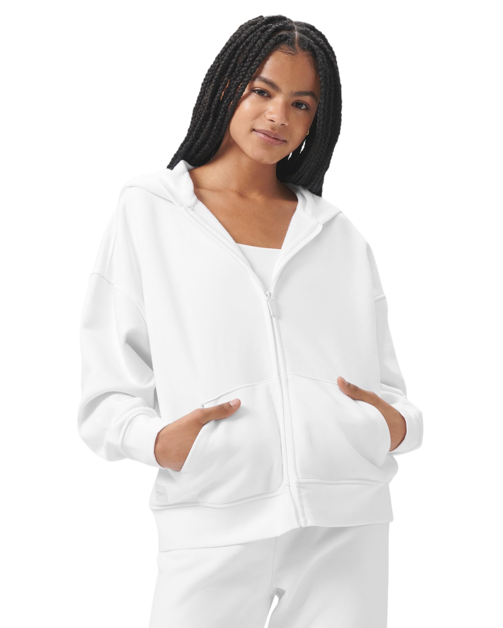 florence by mills Women's Cozy Crush Oversized Zip Hoodie