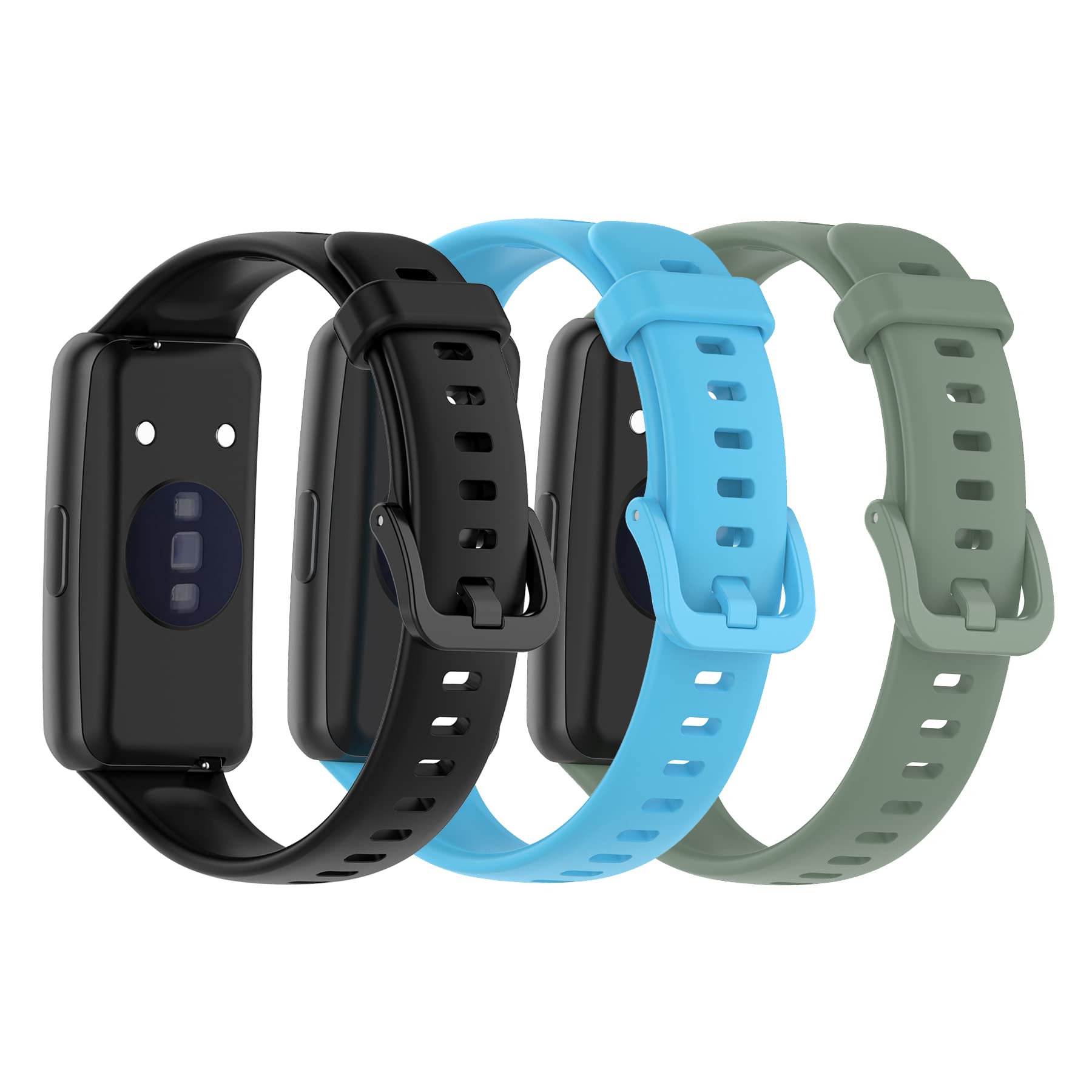 Cinturino Di Ricambio In Silicone Per Huawei Band 7 / Band 7 NFC - Tobfit, Nero, Universale Uomo Donna - 2