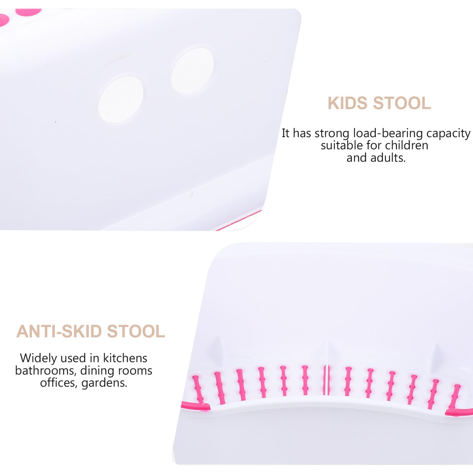 Totority Sgabello Resistente in Plastica per Bambini Antiscivolo Stabile Sicuro Portata Elevata da Bagno Ingresso