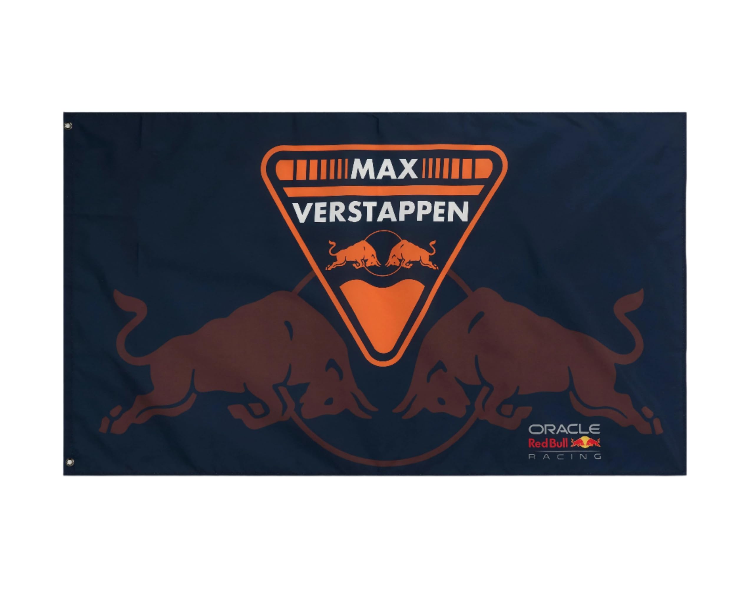 Red Bull Racing Drapeau officiel de l'équipe F1 Max Verstappen 2025, bleu marine et orange