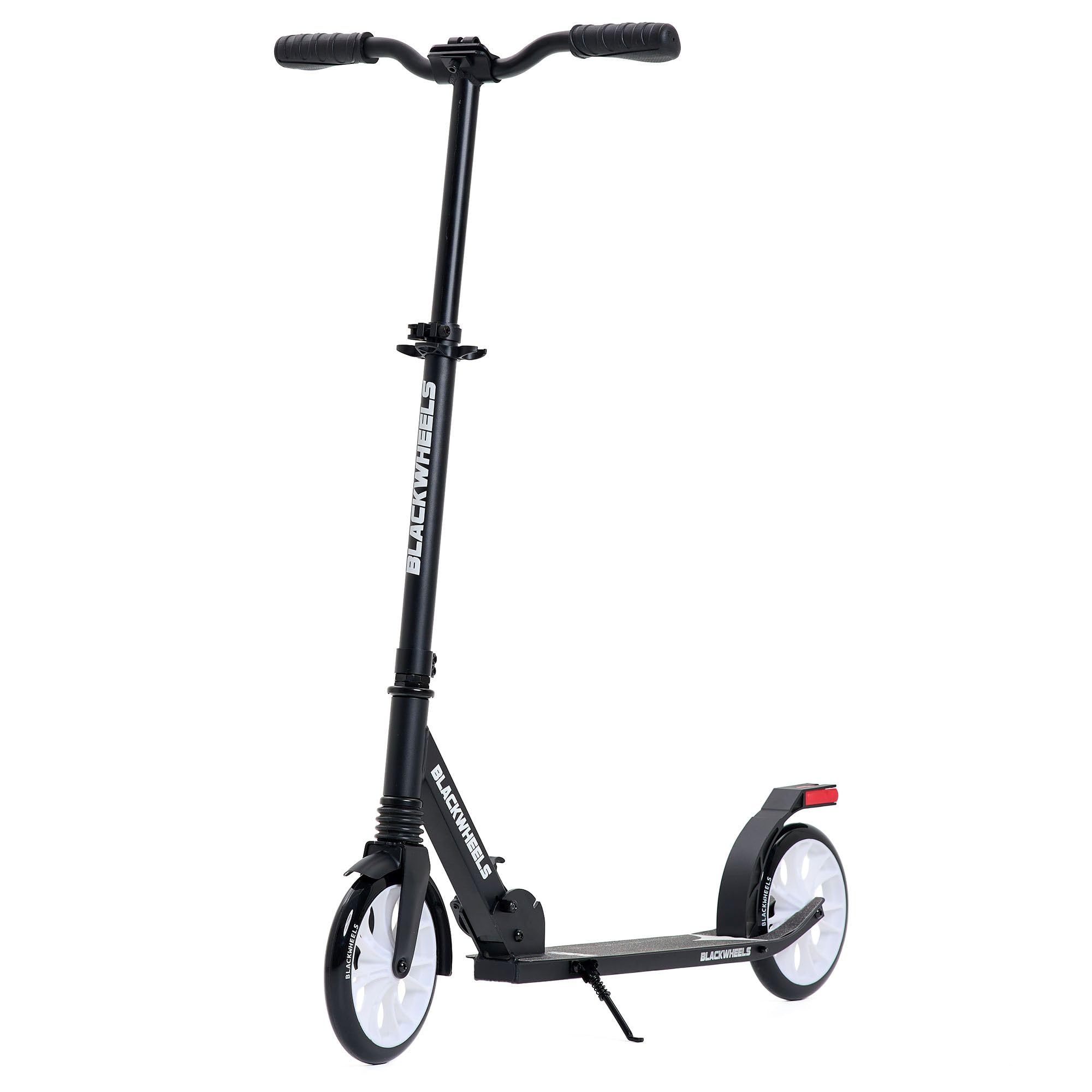 BLACKWHEELS ZOOM Monopattino da Città – Ruote Grandi 200mm, Pieghevole, Ammortizzato, Manubrio Regolabile in Altezza, Telaio Leggero in Alluminio, Guida Confortevole su Ogni Superficie