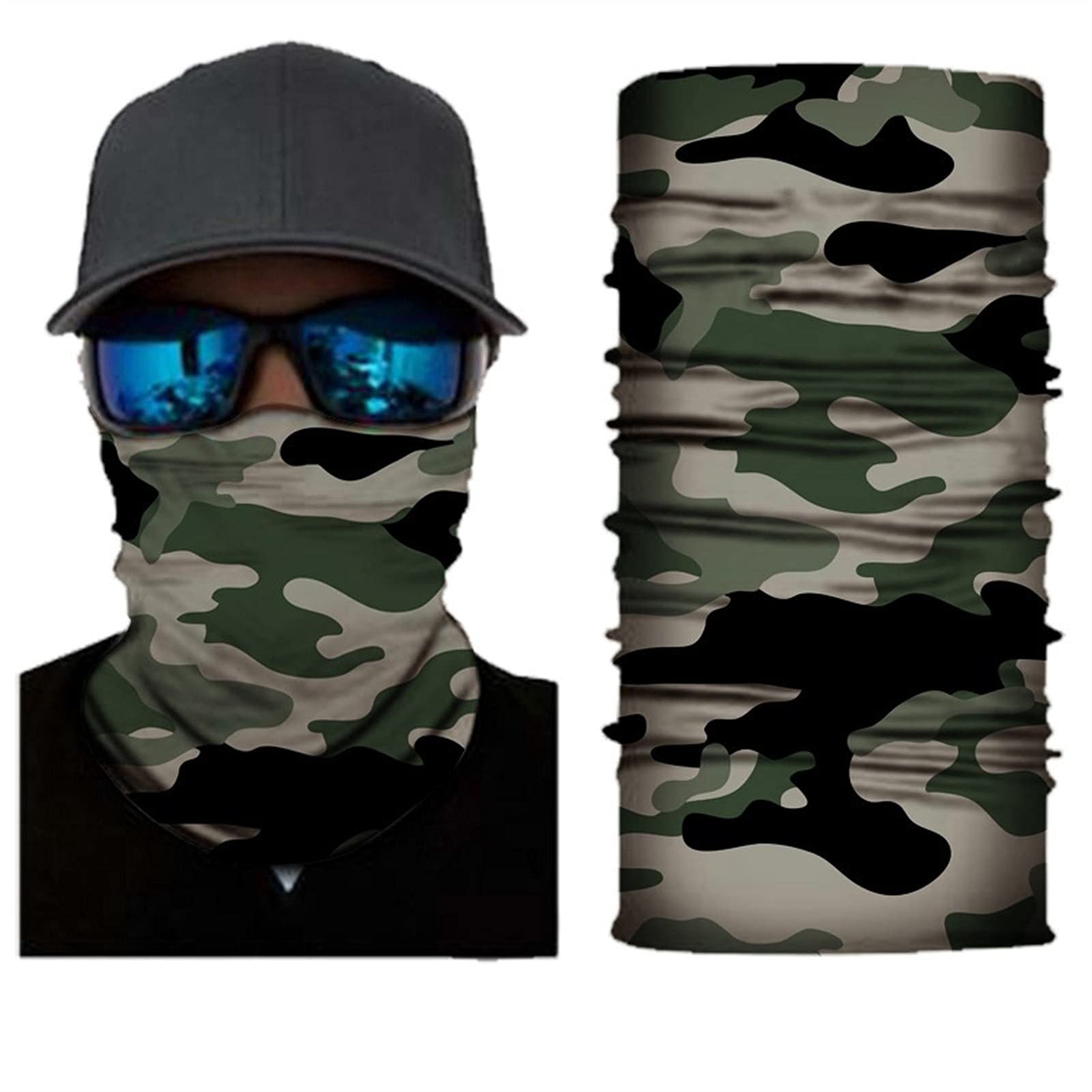 Chal de alta elasticidad camuflaje sin costuras Bandana Buffs cuello polaina diadema ciclismo pesca protección facial hombres mujeres bufanda de nailon