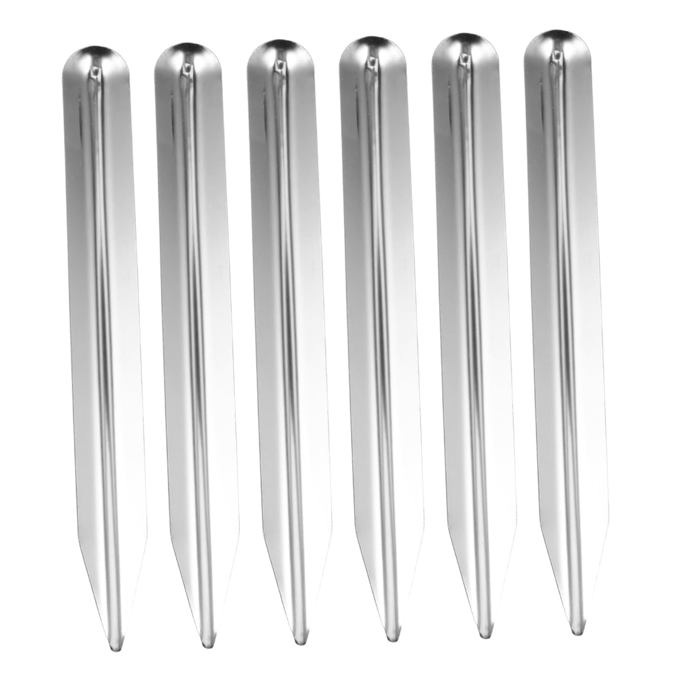 SOLUSTRE 6pcs Stainless Steel Lab Spatulas with Round Pointed Tips for Precise Sampling and Mixing Curved Metal Bead Scoops for Laboratory Scientific Research and Experimental Use