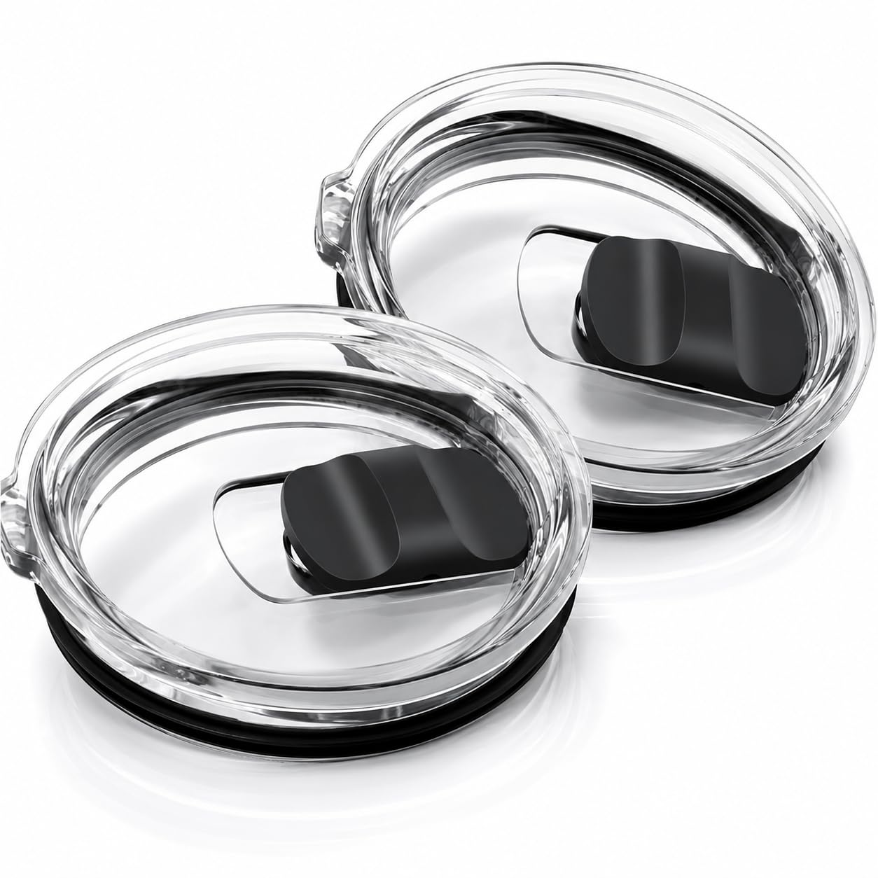 Photo 1 of 20 oz Tumbler Lids Compatible with YETI Rambler, 2 Pack Magnetic Slider Replacement Lids for 20 oz Tumbler, 10 oz Lowball, 10/24 oz Mug & 16 oz Pint, Spill-Resistant BPA-Free Cup Covers