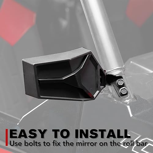 Miniatura 5 de A & UTV PRO Espejos laterales para Polaris General 10004 1000  XP 1000  XP 4 1000 2016-2023, UTV ajustable retrovisor retrovisor plegable convexo,