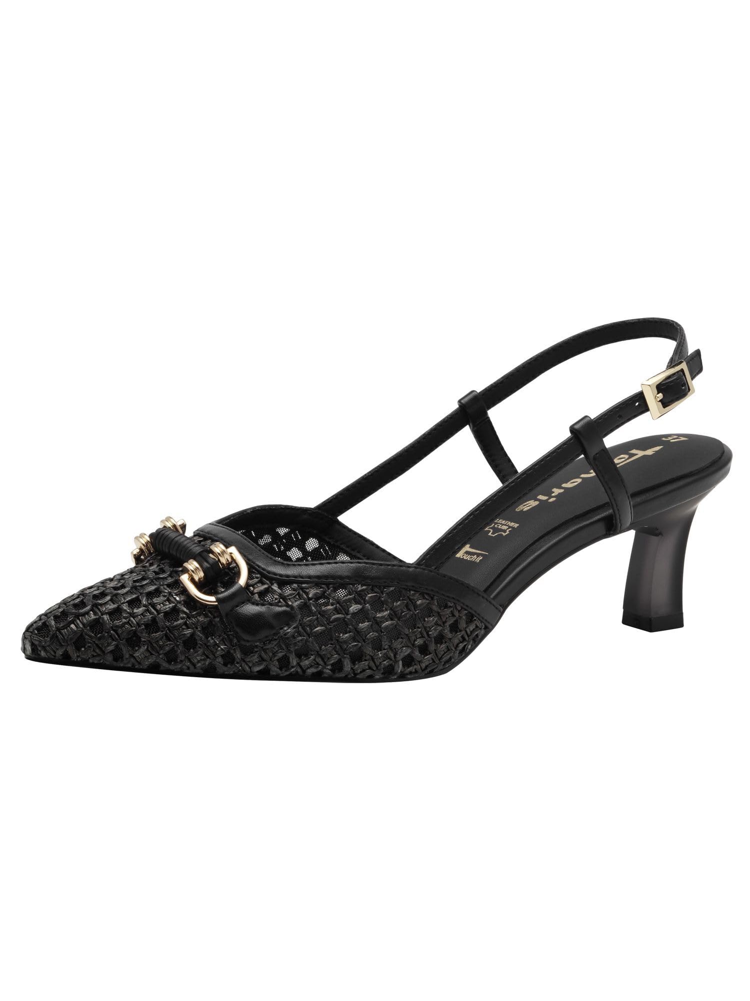 Tamaris Sling Women's Stiletto Heel, black, 4 UK