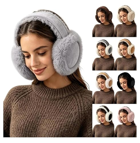 Piuwrlz Women's Plush Winter Ear Muffs Adjustable Headband