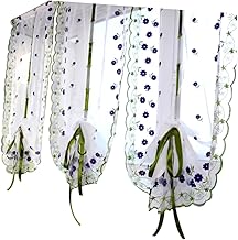 VOSAREA Cortinas Transparentes De Janela Cortinas Transparentes Roxas Cortinas De Tule Painéis De Cortina Transparente Cortinas De Voile Cortinas De Tule De Janela Rural Cortinas