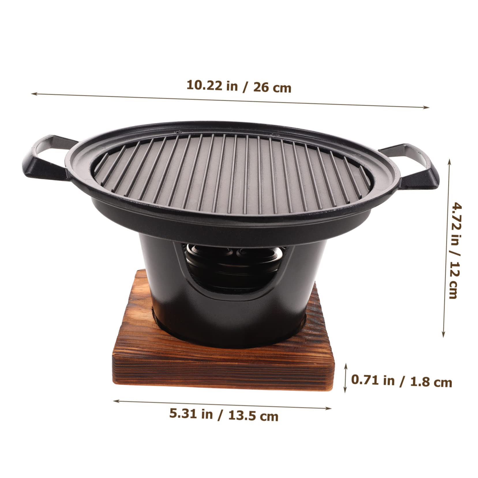 Toddmomy Barbecue Portatile Padella per Barbecue da Campeggio Mini all Aperto Forno per Arrosti Facile da Pulire e Resistente al Calore