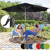 ⭐⭐⭐⭐⭐ DIMENSIONES: Sombrilla de terraza de diámetro de cubierta 250cm y de mástil 34mm, es el complemento perfecto para tus muebles de jardín y además brinda zonas con gran superficie de sombra