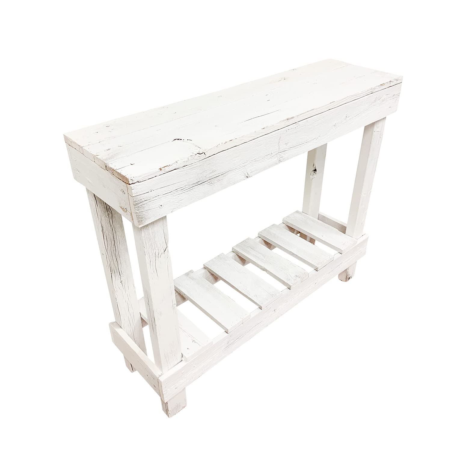 Amazon.com: Rustic Barnwood Entry Sofa Table by Del Hutson Designs (White)  : Home & Kitchen