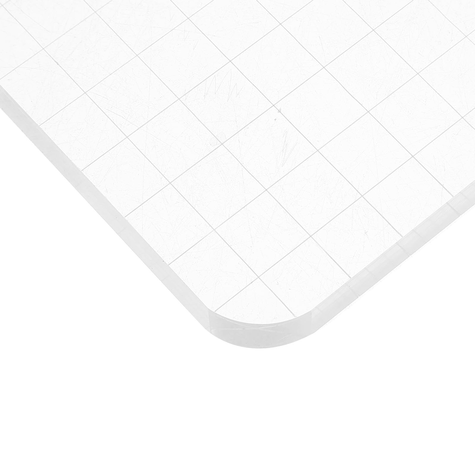 8 Piezas Bloque Acrílico Transparente para Estampar con Rejilla
