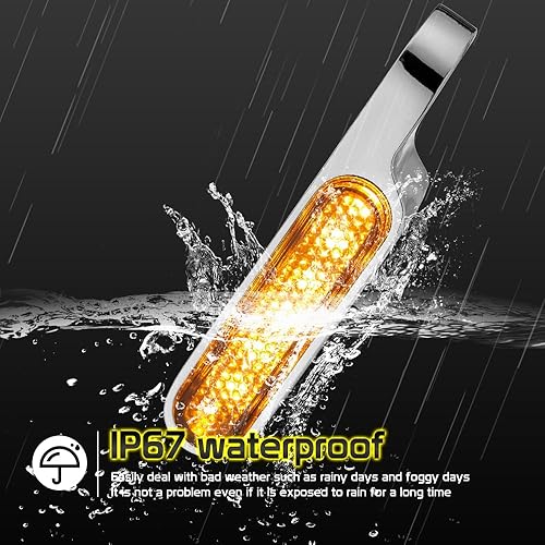 Miniatura 6 de Señales de giro LED para manillar en secuencia, mini intermitentes de motocicleta para luz delantera universal, compatibles con Harley Sportster