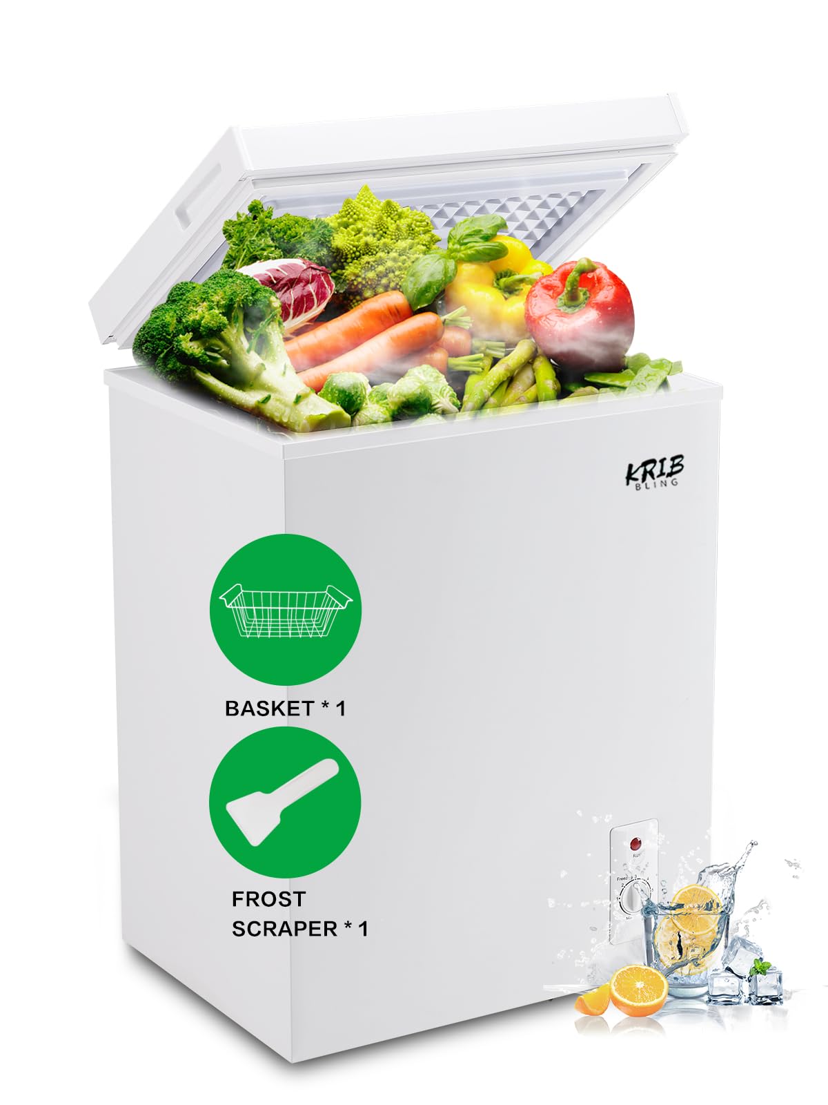 KRIB BLING ZT-72Q-WHITE-NEW1 3.5 cu ft Chest Freezer White