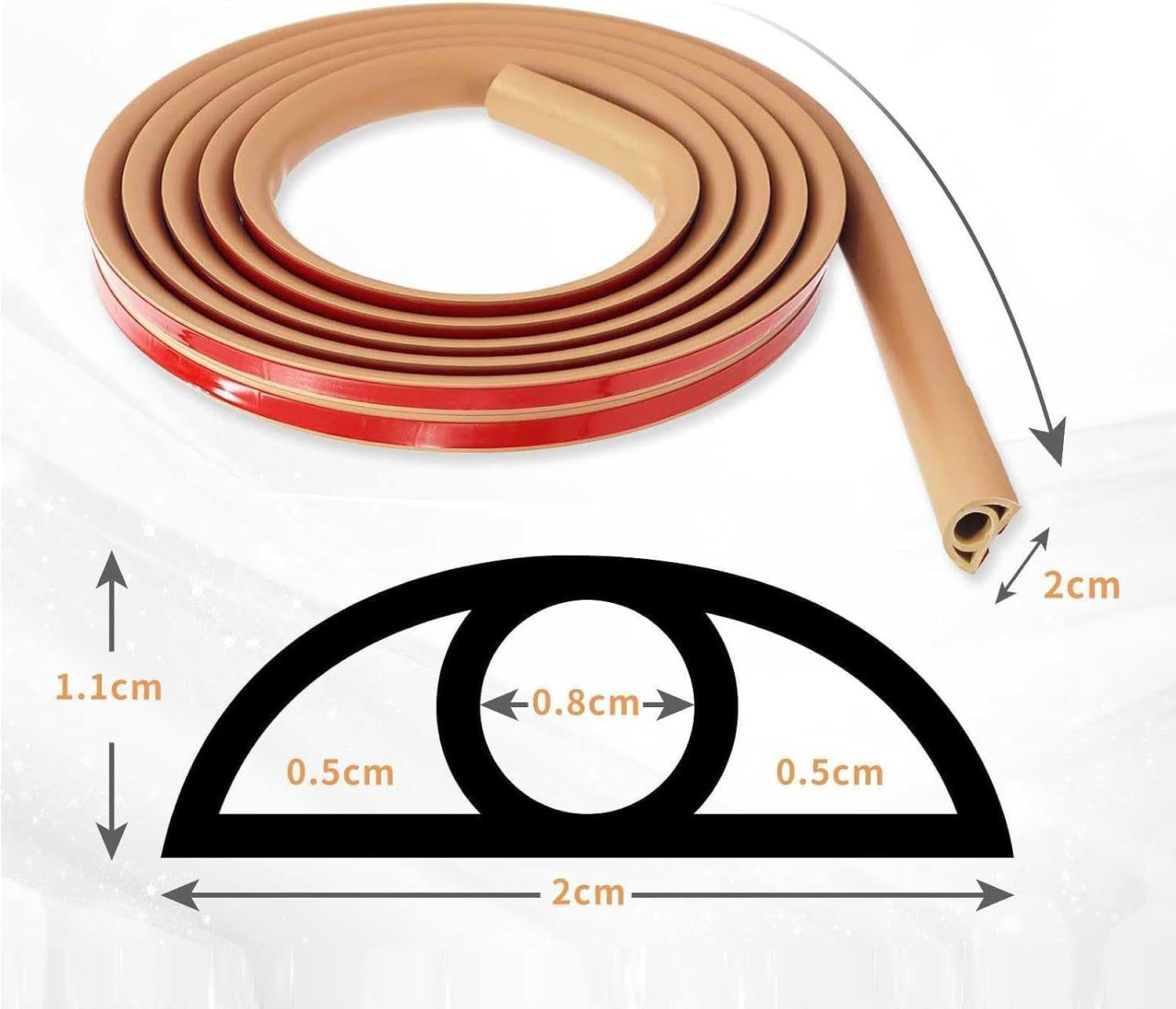 Electric Cord Covers for Floor - Soft Wire Floor Covers for Cords, PVC Flexible Wire Duct,Self-Adhesive Cord Hider, Insulated Extension for Computer Home Appliance Cables