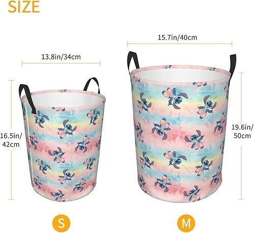 Miniatura 5 de Cesta circular de ropa sucia de dibujos animados lindo monstruo cesta de lavandería impermeable plegable bolsa de almacenamiento para el hogar baño