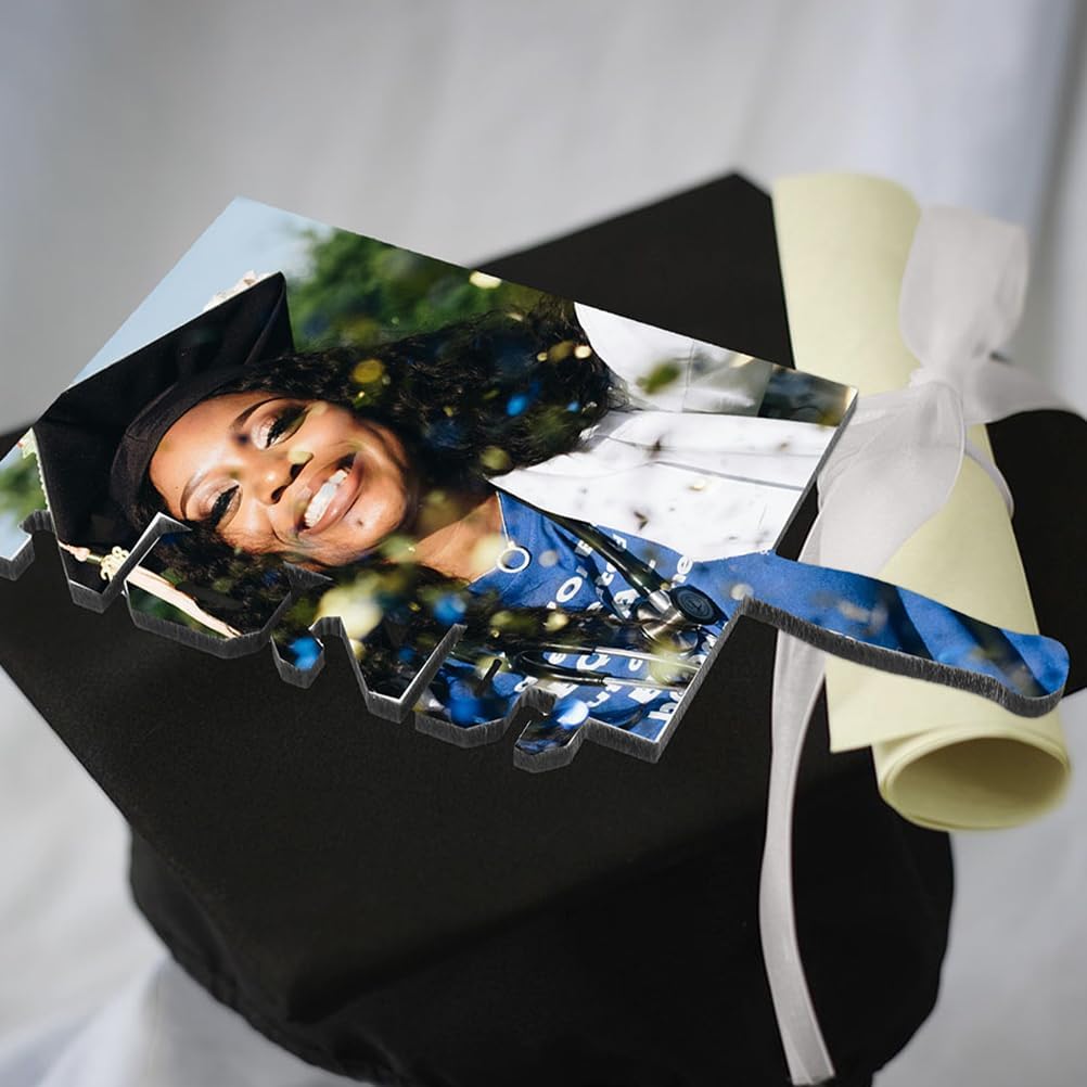 LUOZZY 2 Pcs Sublimation Photo Frame Sublimation Blank Photo Frame Class of 2025 Graduation Picture Frame