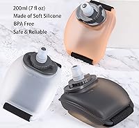 Vista 7 de Wrist - Botella de agua deportiva con correa de mano ajustable, 7 onzas, silicona suave, sin BPA, para hidratación, correr, escalar, ejercicio manos