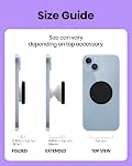 Support de poignée de téléphone en acrylique tropical mignon - Support de téléphone collapsible avec adhésif collant pour smartphones & Comprimés : Poignée sécurisée & Fonction Kickstand (Albo Monstera)