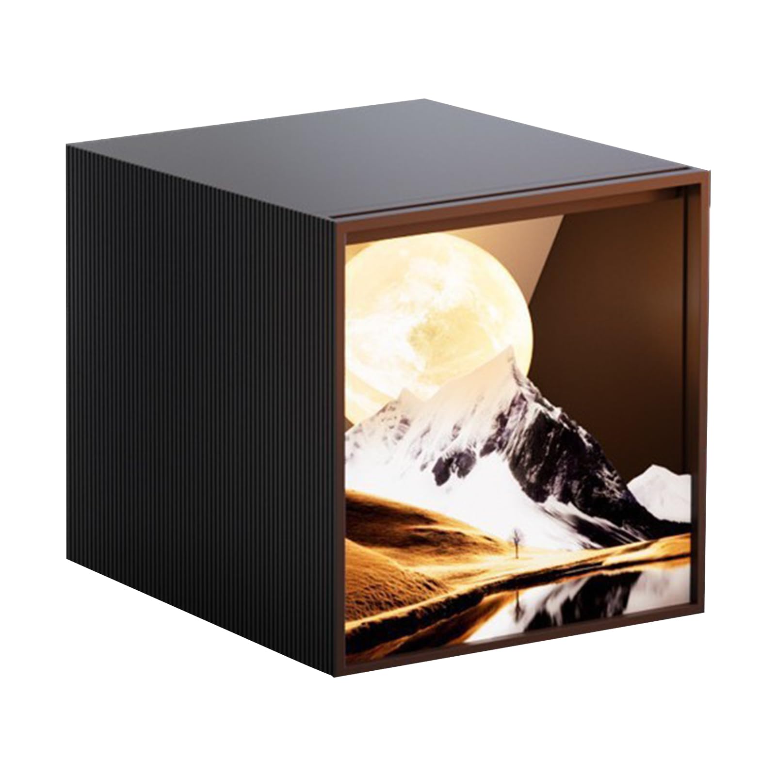 Hsioluted Rechargeable LED Night Light Bedroom Atmospheres Small Desk Lamp Portable Mountain Moons Decorative Lamp Enduring Bedroom Atmospheres Small Desk