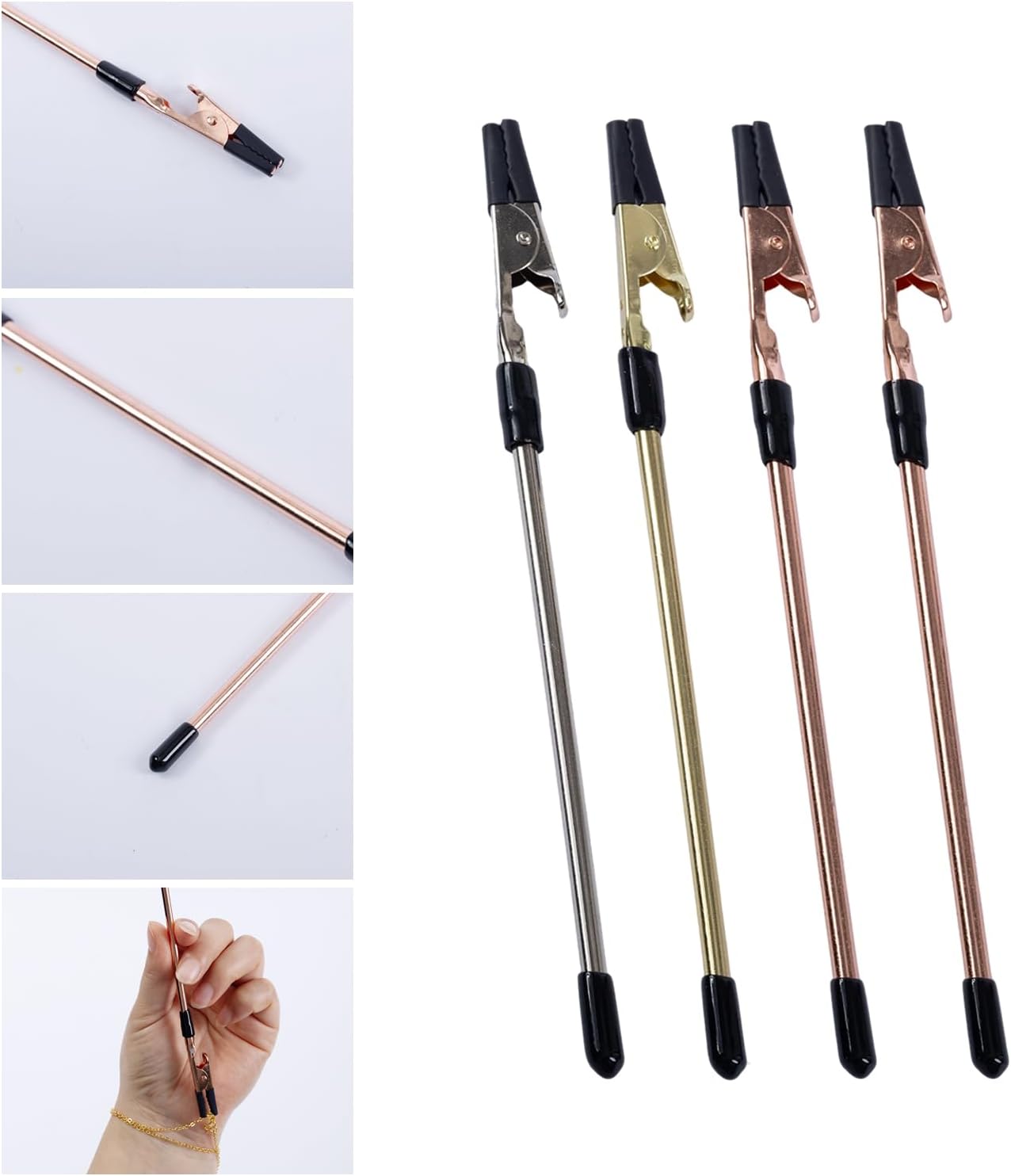 4 Pack Bracelet Helper Tool, Rose Gold Silver Gold, 6.1in*0.4in