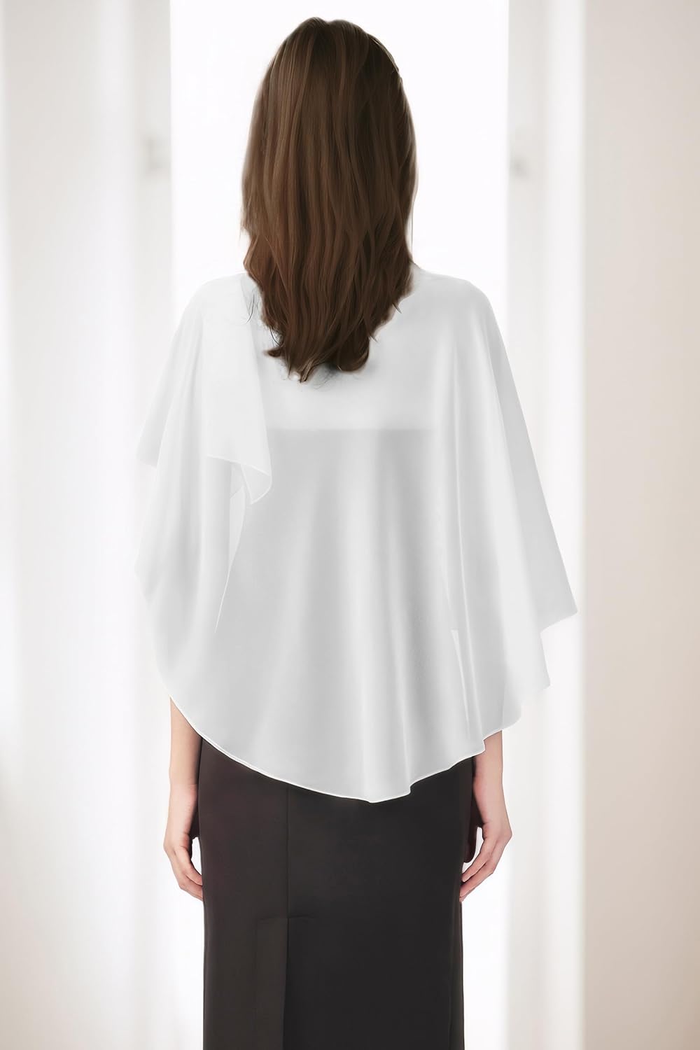 Coucoland Shawl Wraps for Women - Sheer Chiffon Shawl Elegant Soft Wraps for Evening Dress Wedding Party - Image 6