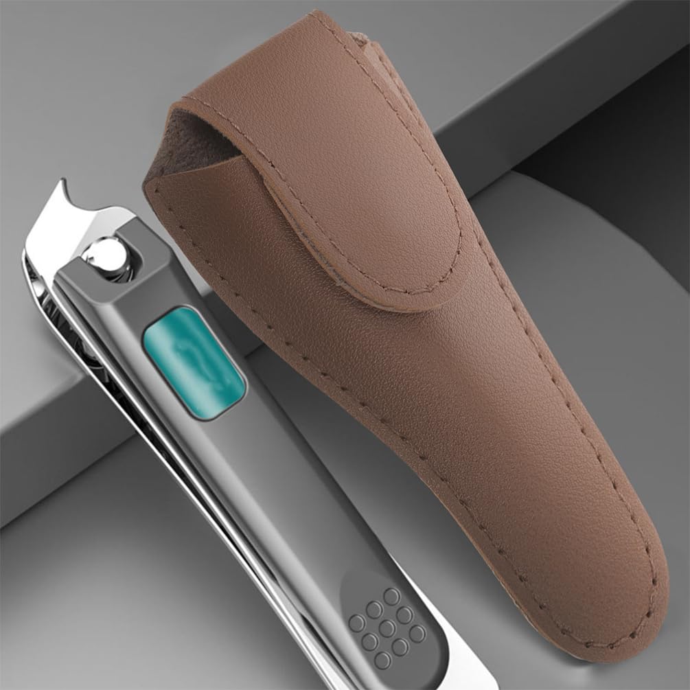 FRCOLOR 2pcs Pu Leather Cuticle Scissor Protectors Professional Nail Scissors Pouch Manicure Pedicure Sleeve for Nail Art Cuticle Care Lightweight Convenient Storage