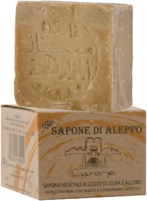 Jabón de Aleppo CARONE 16% Aceite de Laurel - 200 g para Piel Nutrida