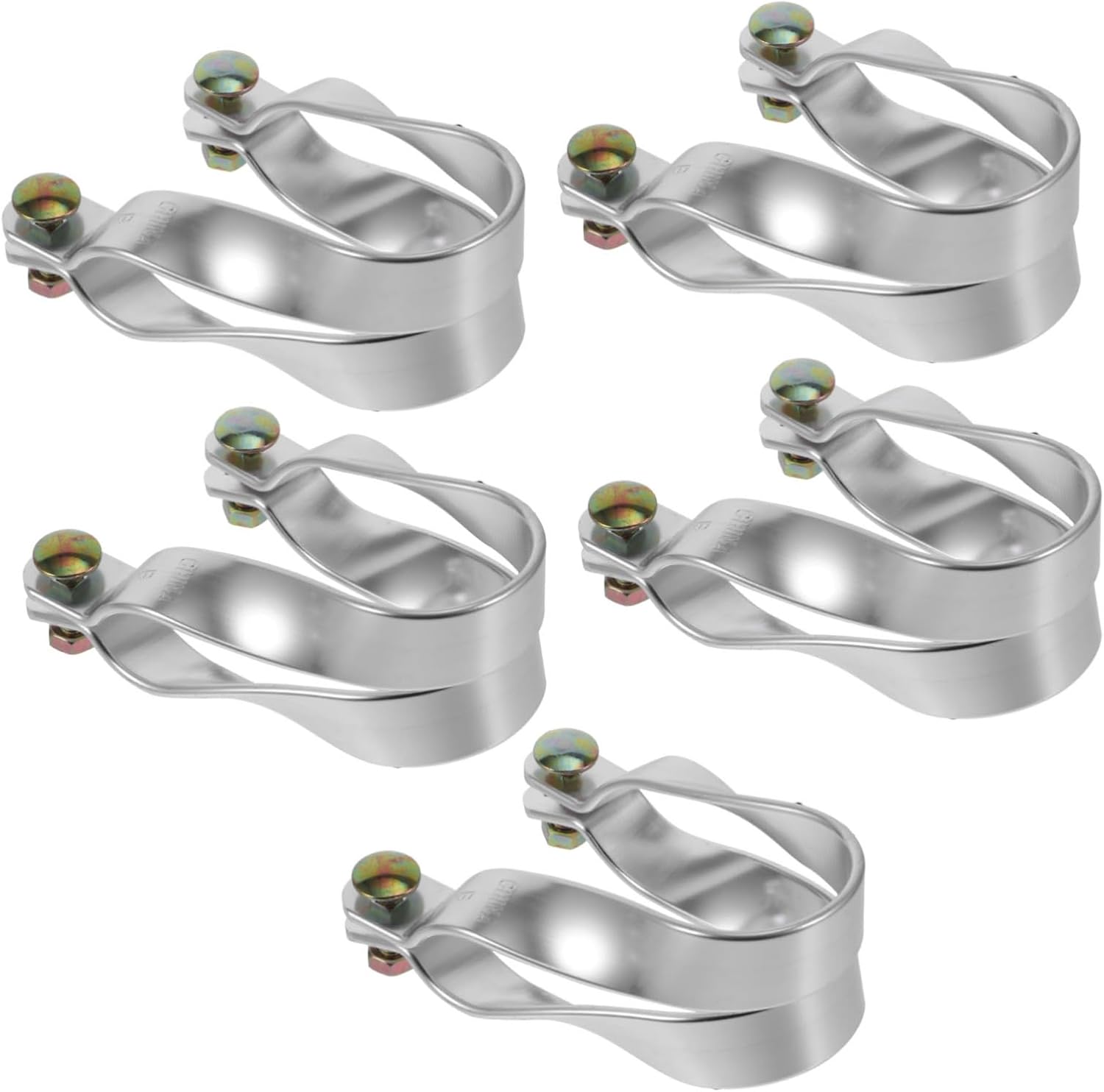 5 Sets U Shaped Aluminum Bracket Cross Connector for Greenhouse Frame Fixing Heavy Duty Pipe Clamp Replacement for Overhead Railing No Drill Installation Mounting Accessory