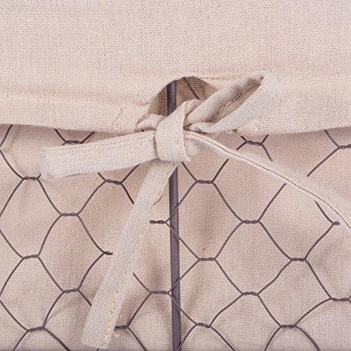 Dii Farmhouse Chicken Wire Storage Baskets With Liner, Set Of 3, Rustic Natural, Assorted Sizes #TOP2