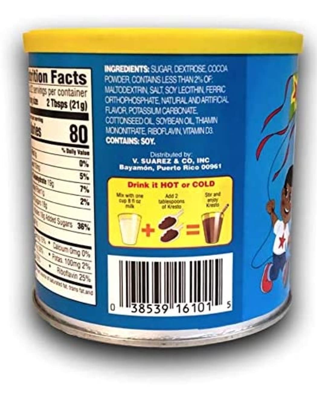 Kresto Instant Chocolate, Chocolatina Instantanea 16oz (Pack of 3)