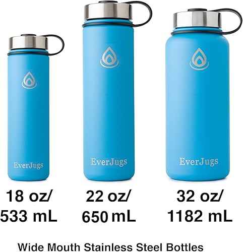 Miniatura 3 de Botella de agua de 32 onzas, boca ancha, tapa de acero inoxidable de alta calidad, doble pared aislada al vacío, taza térmica, botella de metal, a