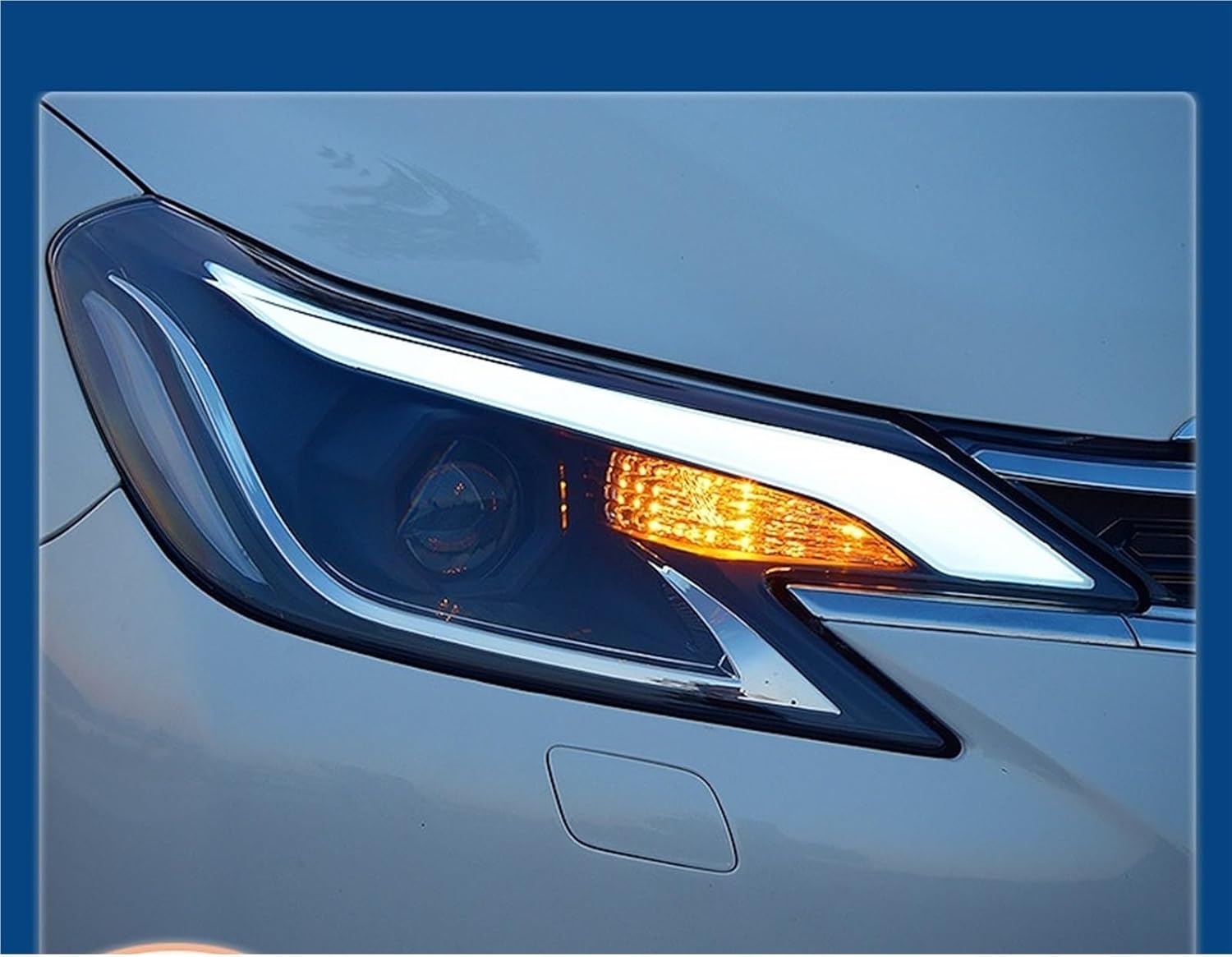 Compatible With Toyota Reiz Mark X LED Headlight 2013-2017 LED Head Lamp DRL Hid Bi Xenon Auto Accessories(Headlight No Bulb)