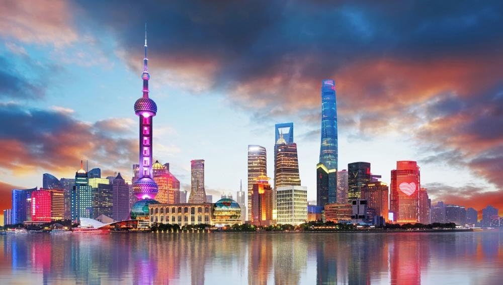 Wallmonkeys WM361806 China-Shangahi Skyline Peel and Stick Wall Decals, 72" W x 41" H-Colossal