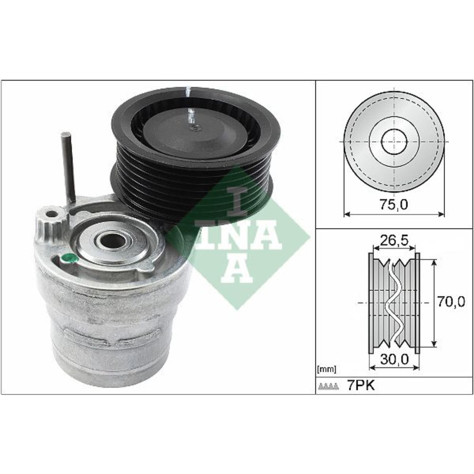 INA Jeu de courroies trapézoïdales à nervures 529 0313 10 1378mm Compatible avec RENAULT Twingo 3 3/5 portes BCM, NISSAN MICRA V K14, SMART FORTWO Coupé 453