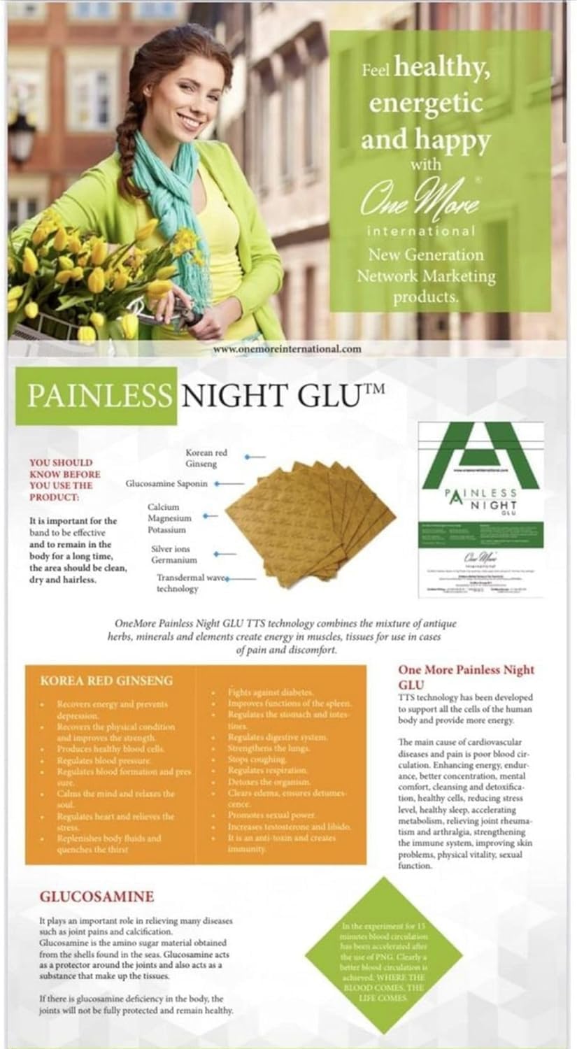 Painless Night GLU - Cerotti doloranti con ginseng rosso, 25 pezzi