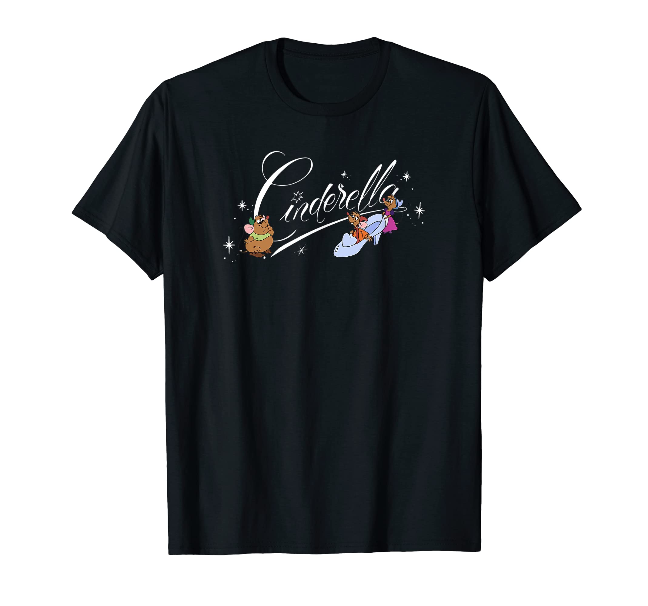 DisneyCinderella Mice Glass Slipper Logo T-ShirtOEKO-TEX STANDARD 100