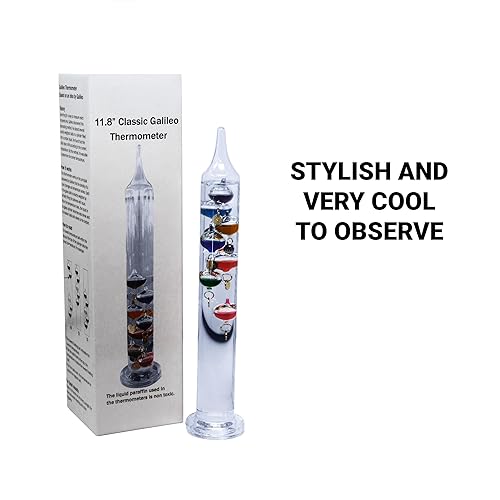 Miniatura 6 de Thorness Termómetro Galileo de pie libre de 11.8 in de altura