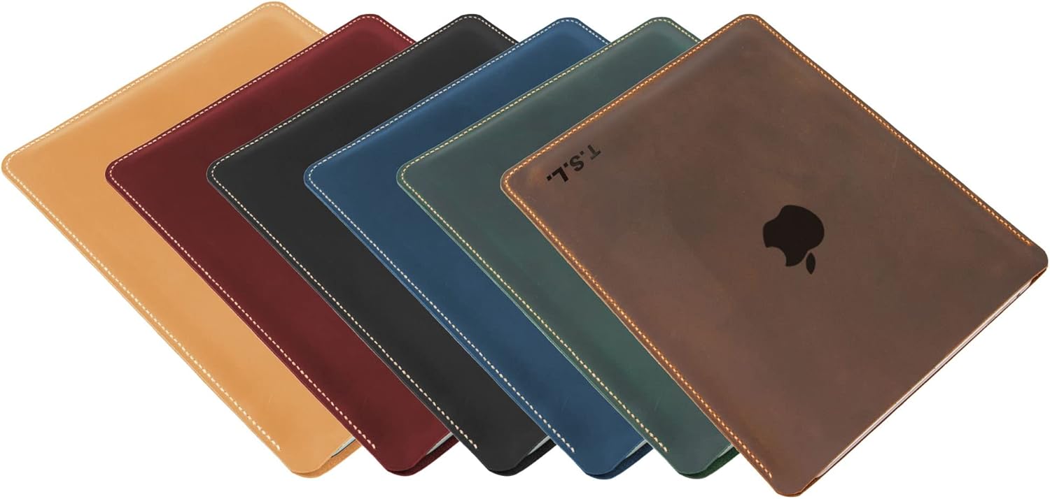 Personalized Handmade Leather MacBook Sleeve case for New MacBook Pro 13 2023, Pro 16, air 13 / Leather Laptop case Bag,Customized Gift