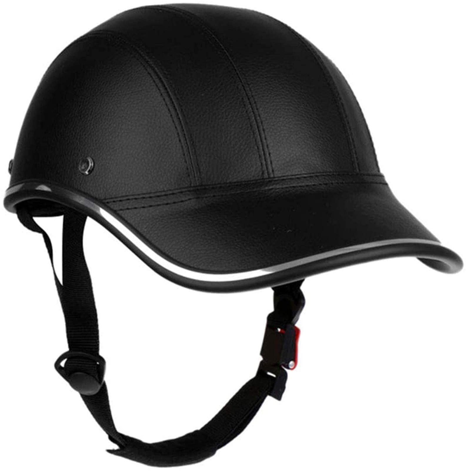Volwassen Motorhelm Vintage Open Gezicht Motorhelm Retro Half helmMannen en Vrouwen Persoonlijkheid Heldere Baseball Cap Modellering Cruiser Elektrische Scooter Chopper Bromfiets ECE Goedgek