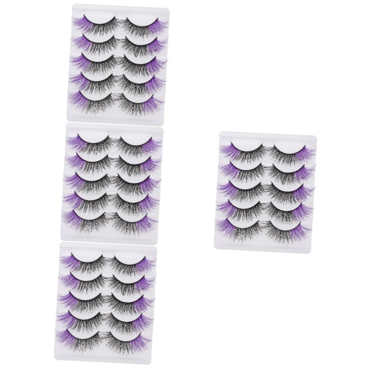20 Paia Ciglia Finte Colorate Estensioni Delle Ciglia ia Finte Ioni ia Mezze ia ia Striscia Permanenti Manga ia Imitazione Viola