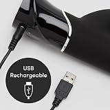 Fifty Shades of Grey Greedy Girl Rabbit Vibrator | 5.5 Inch Silicone G Spot Vibrator for Women | Vibrating Dildo Dual Stimulation Adult Sex Toy | Waterproof Personal Massager | Gifts for Women | Black