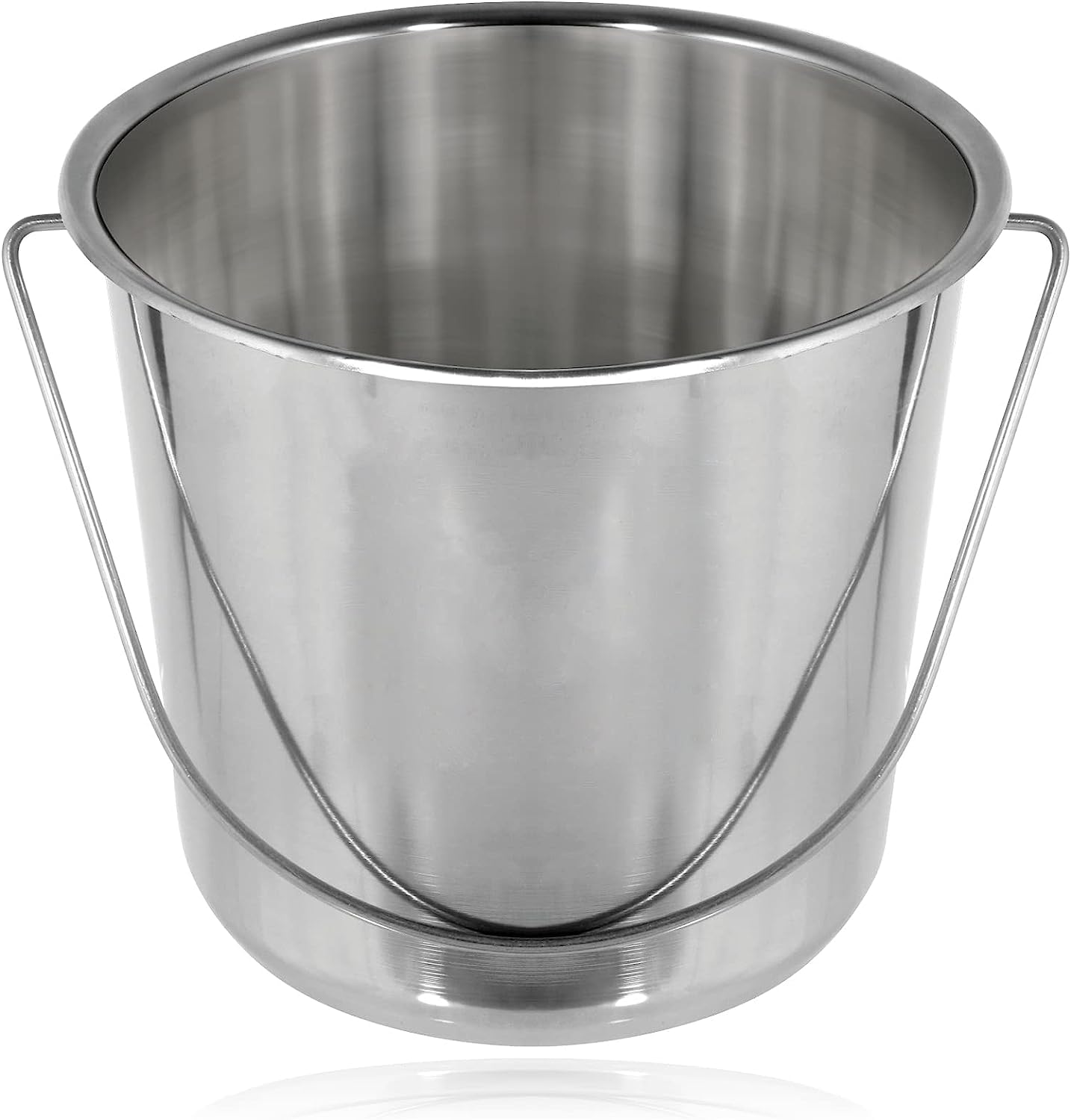 Unibos 12 Litre Stainless Steel Heavy Duty Fire Bucket - Garage Spillage & General Purpose Metal Steel Bucket