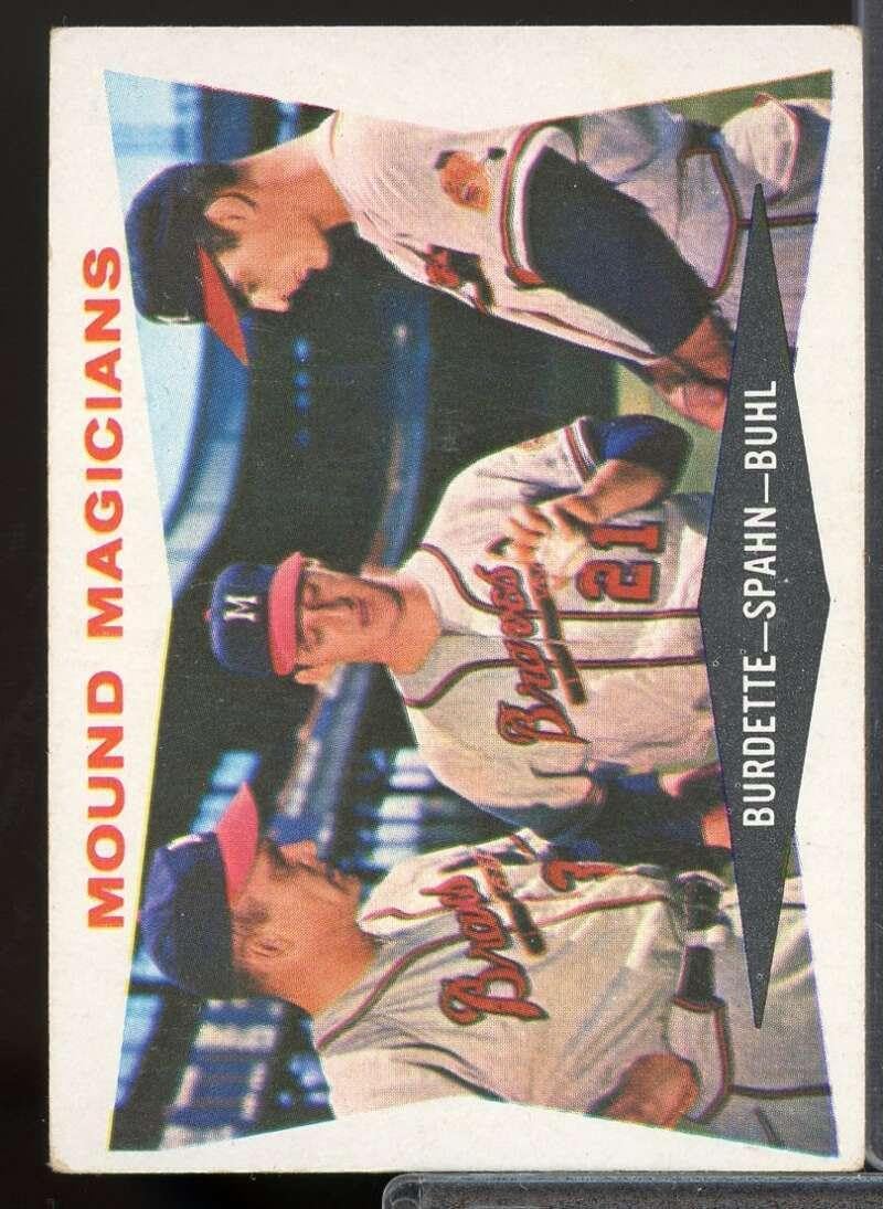Mound Magicians/Lou Burdette/Warren Spahn/Bob Buhl Card 1960 Topps #230 - Slabbed Baseball Cards